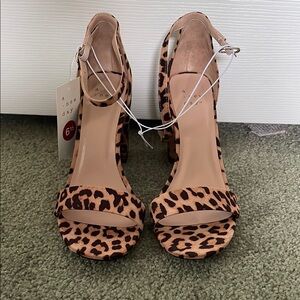 A New Day Brown Heels with Elegant Strappy Design